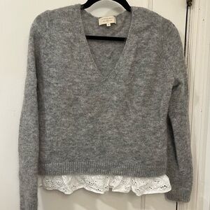 Alfred V-Neck Jumper Grey